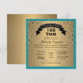 Faux Jewel Confetti Birthday Party Celebration Kaart (Voorkant / Achterkant)