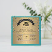 Faux Jewel Confetti Birthday Party Celebration Kaart (Staand voorkant)