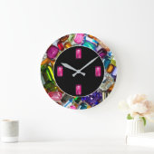 Faux Jewel Glitzy Bling Wall klokken (Huis)