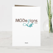 FAUX jute, marineblauw en witte kant Dank u Bedankkaart (Achterkant)