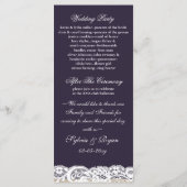 FAUX jute, rustieke bruiloft programma's thee leng (Achterkant)