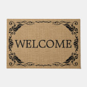 Faux Jute  Stylish Trendy Welkom Deurmat (Voorkant)