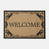 Faux Jute  Stylish Trendy Welkom Deurmat (Voorkant)