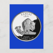 Faux Kansas State Quarter Briefkaart (Voorkant)