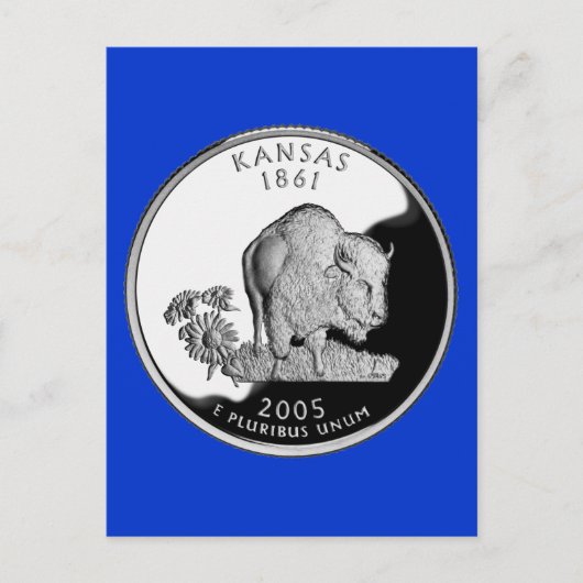 Faux Kansas State Quarter Briefkaart (Voorkant)