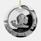 Faux Kansas State Quarter Keramisch Ornament (Achterkant)