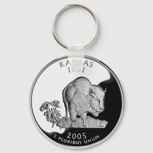 Faux Kansas State Quarter Sleutelhanger (Voorkant)