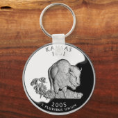 Faux Kansas State Quarter Sleutelhanger (Voorkant)