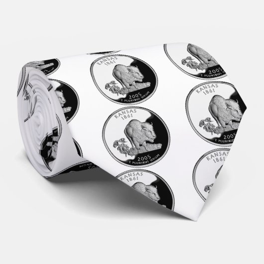 Faux Kansas State Quarter Stropdas (Opgerold)