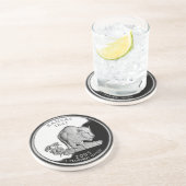 Faux Kansas State Quarter Zandsteen Onderzetter (Zijkant)