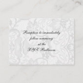 Faux kant en lint marine blauwe ontvangst kaarten (Achterkant)