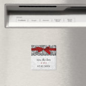 Faux kant en lint rood, zwart, behalve datum magneet (Insitu (Vaatwasser))