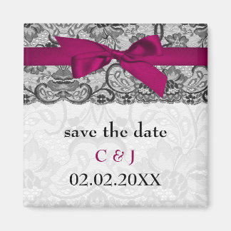 Faux kant en lintroze, zwart, behalve de datum magneet