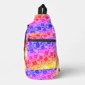 Faux kleurrijke kanten visnet sling bag (Voorkant)