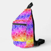 Faux kleurrijke kanten visnet sling bag (Rechterhoek)