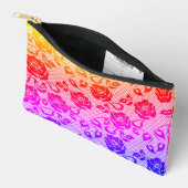 Faux Kleurrijke Roos Kant Fishnet Etui (Open)