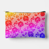 Faux Kleurrijke Roos Kant Fishnet Etui (Voorkant)