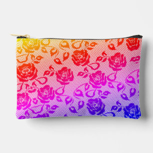 Faux Kleurrijke Roos Kant Fishnet Etui