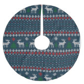 Faux Knitting Pattern kerstboom en Deer Kerstboom Rok (Voorkant)