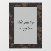 Faux Koe Afdrukken Zwart en Bruin Venster Cling Raamsticker (Vel)