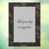 Faux Koe Afdrukken Zwart en Bruin Venster Cling Raamsticker (Vel 3)