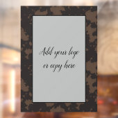 Faux Koe Afdrukken Zwart en Bruin Venster Cling Raamsticker (Vel 2)