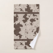 Faux Koe Print Bruin en Crème Bad Handdoek (Handdoek)