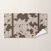 Faux Koe Print Bruin en Crème Bad Handdoek (Handdoek)