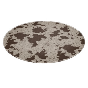 Faux Koe Print Bruin en Crème Snijplank