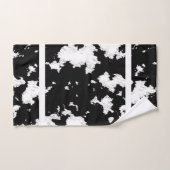Faux Koe Print Zwart-wit Bad Handdoek (Handdoek)