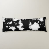 Faux Koe Print Zwart-wit Lichaamskussen (Achterkant)