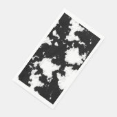 Faux Koe Print Zwart-wit Servet (Hoek)