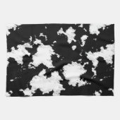 Faux Koe Print Zwart-wit Theedoek (Horizontaal)