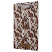 Faux Koeienhuid & Leather Animal Print Bruin Klembord (Links)