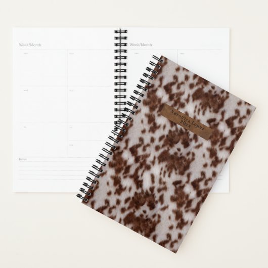 Faux Koeienhuid & Lederen Dierenprint Planner (Display)