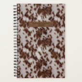 Faux Koeienhuid & Lederen Dierenprint Planner (Voorkant)