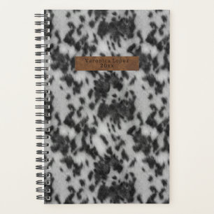 Faux Koeienhuid & Lederen Zwart & Wit Dierenprint Planner