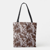 Faux Koeienhuid printpatroon Tote Bag (Achterkant)