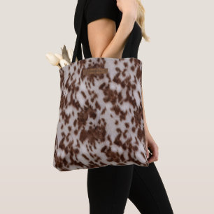 Faux Koeienhuid printpatroon Tote Bag