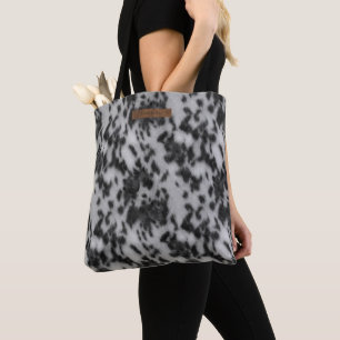 Faux Koeienhuid Zwart Dier Print Patroon Tote Bag