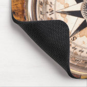 Faux kompas op hout muismat (Hoek)