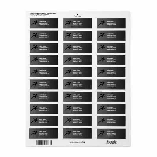 Faux-koolstofvezel; actief etiket (Full Sheet)