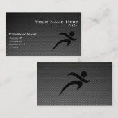 Faux-koolstofvezel; actief visitekaartje (Voorkant / Achterkant)