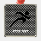 Faux-koolstofvezel; Lopend Metalen Ornament (Voorkant)