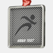 Faux-koolstofvezel; Lopend Metalen Ornament (Links)