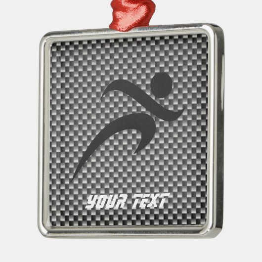 Faux-koolstofvezel; Lopend Metalen Ornament (Links)