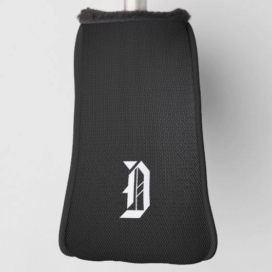 Faux koolstofvezel monogram "D" Golfheadcover (Draai 90)