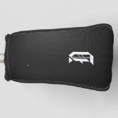 Faux koolstofvezel monogram "D" Golfheadcover (Voorkant)
