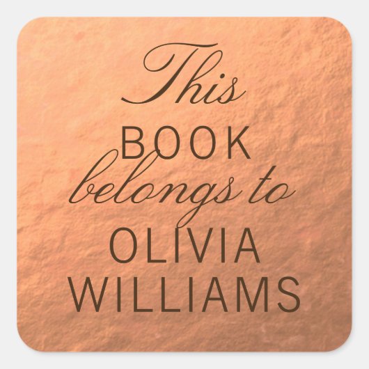 Faux koper Dit boek is Sticker (Voorkant)