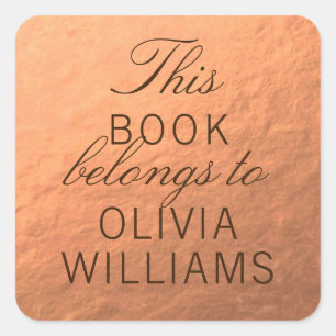 Faux koper Dit boek is Sticker